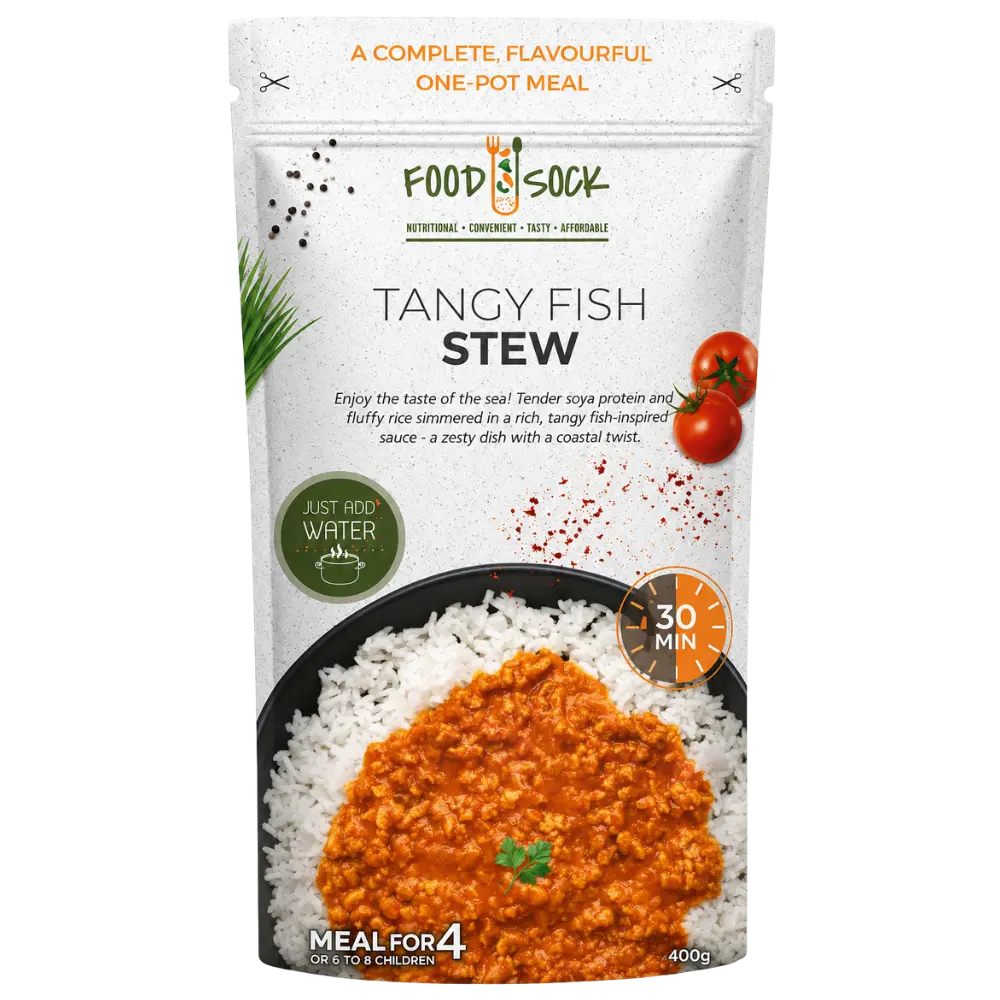 Food Sock Tangy Fish Stew One-Pot Meal for 4 - 345g