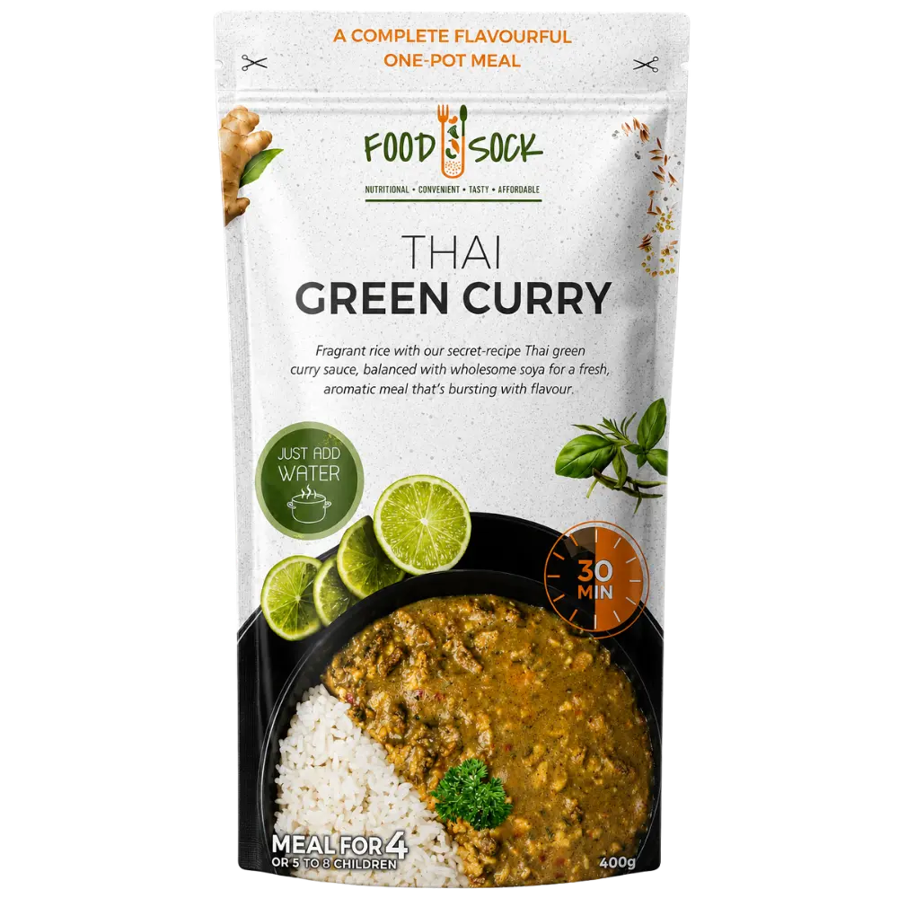 Food Sock Thai Green Curry One-Pot Meal for 4 - 345g